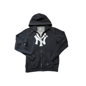 Nike Boys New York Yankees Hoodie Sweatshirt Size XL MLB Gray Full Zip Baseball